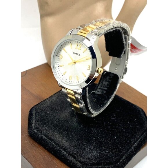 Timex Women's Watch TW2V35900 Quartz Silver Dial Two Tone Stainless Steel 32mm - Picture 2 of 14